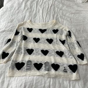 Heart sweater. Unknown brand. Size XL.